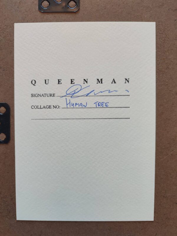 Certyfikat autentyczności kolażu "Człowiek drzewo" Queenmana